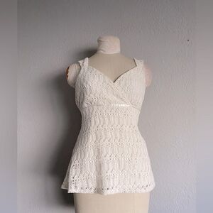 AB Studio Large White Y2K Tank